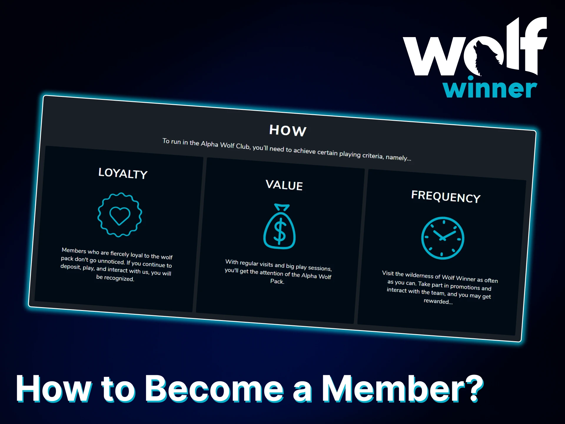 Register at Wolf Winner and become a member of its loyalty program.