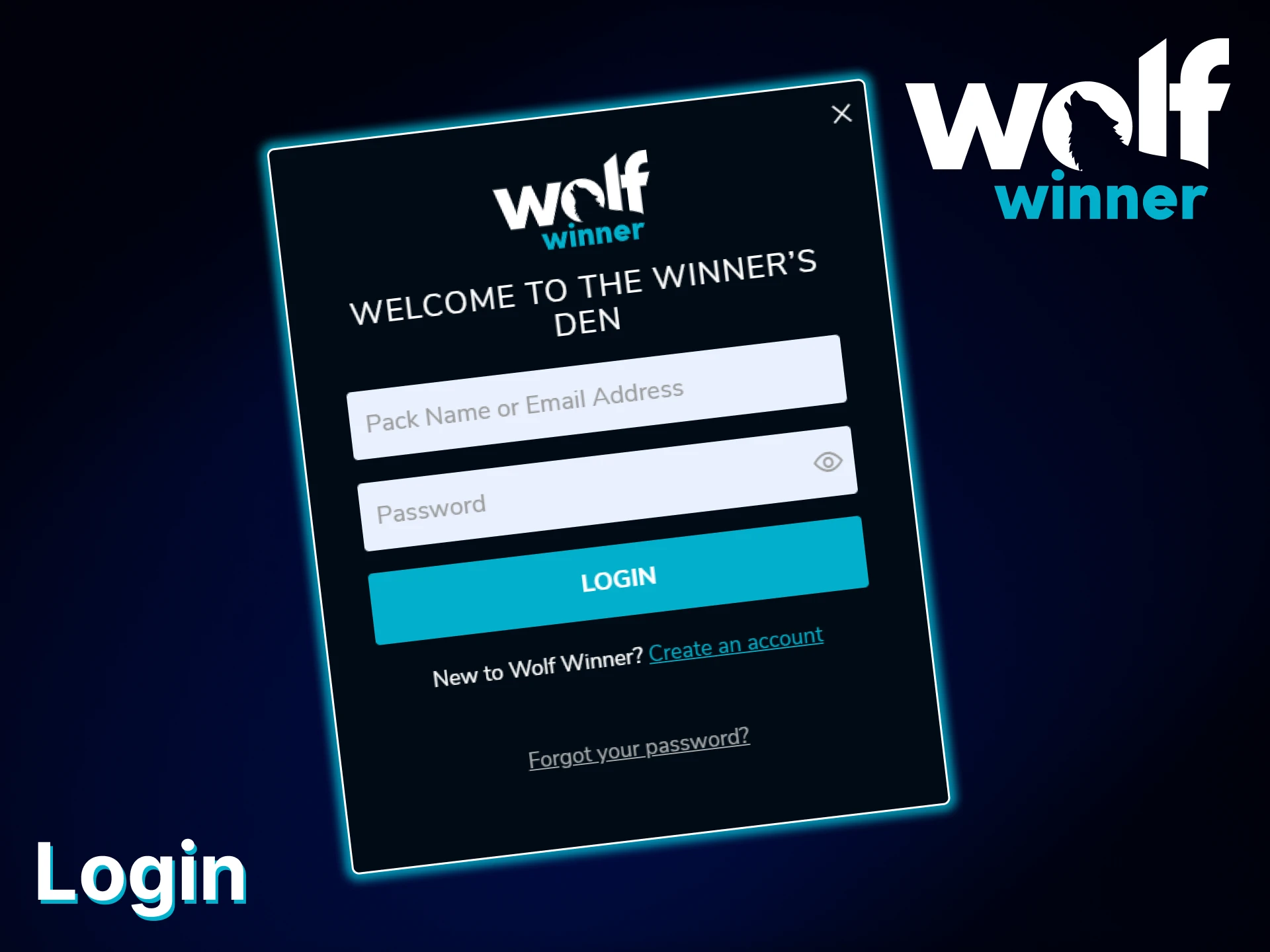Log in to your Wolf Winner account to access all features.