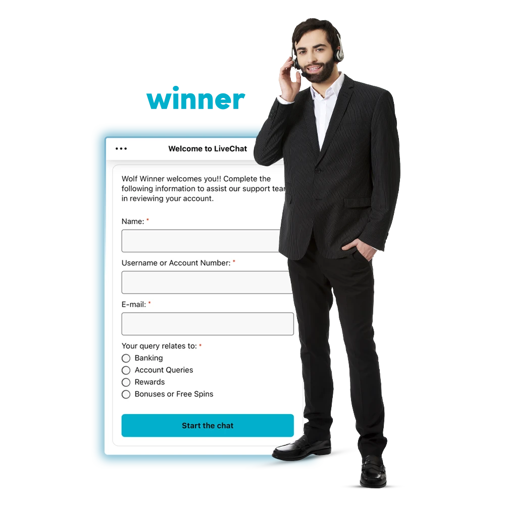 Wolf Winner Casino's team of support professionals are always happy to help you with complex issues.