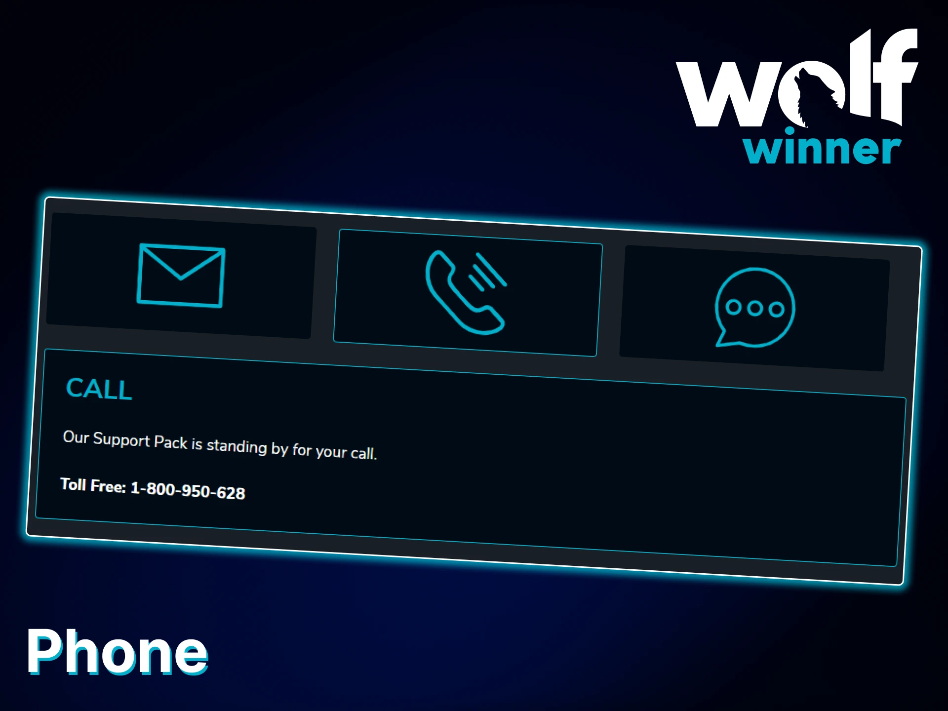 If necessary, you can call Wolf Winner customer support.
